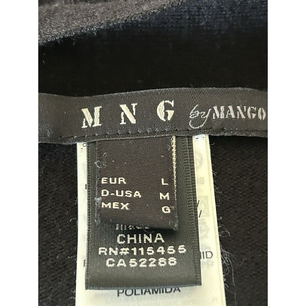 MNG By Mango Black Tie Front Lightweight Cardigan Sweater Size M Womens - Picture 5 of 6
